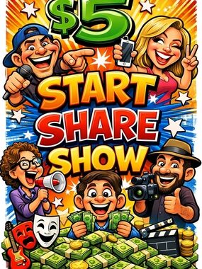 Start Share Show Party Poster - Bright Multicolor